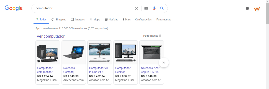 pesquisa google shopping 1