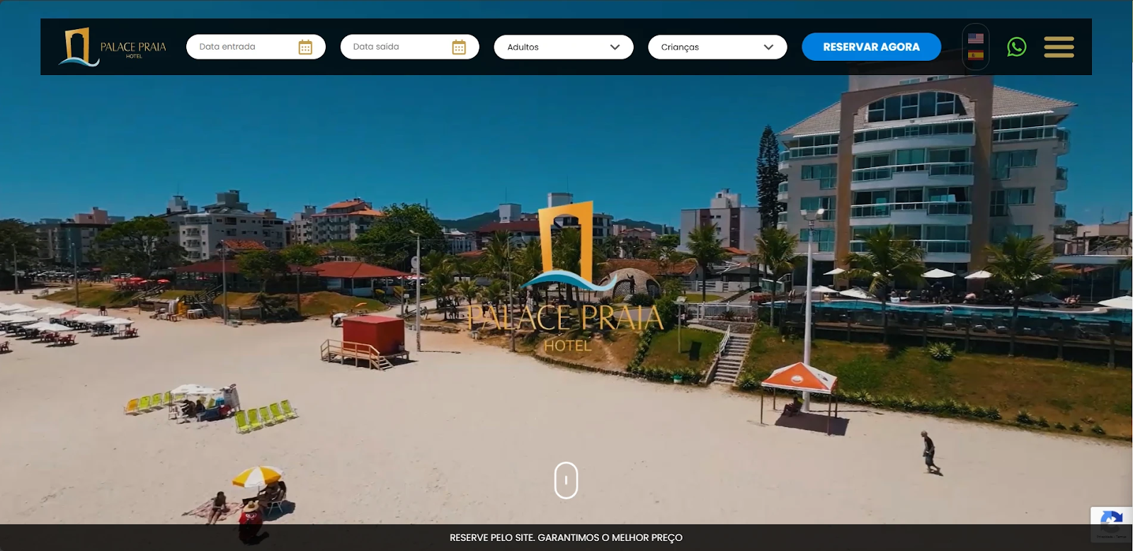marketing hoteleiro executando um novo site para hotel em Santa Catarina