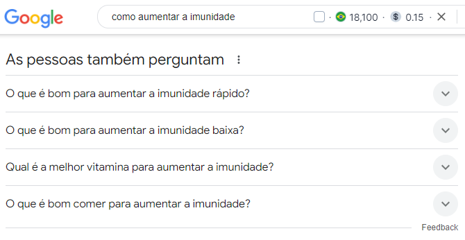 tráfego pago e orgânico nas redes, exemplo de pesquisa